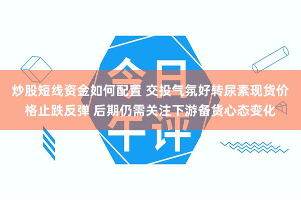 炒股短线资金如何配置 交投气氛好转尿素现货价格止跌反弹 后期仍需关注下游备货心态变化