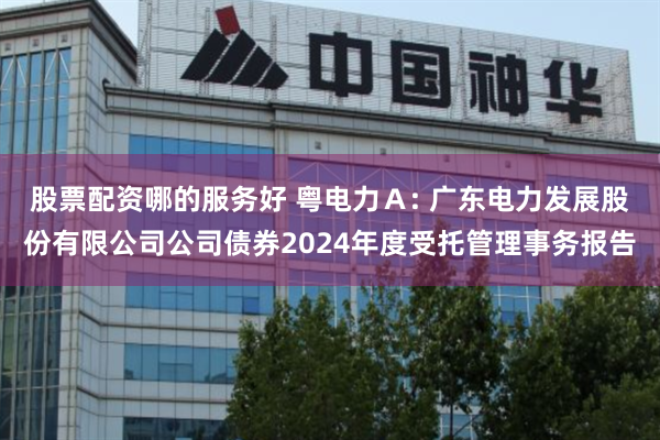 股票配资哪的服务好 粤电力A: 广东电力发展股份有限公司公司债券2024年度受托管理事务报告